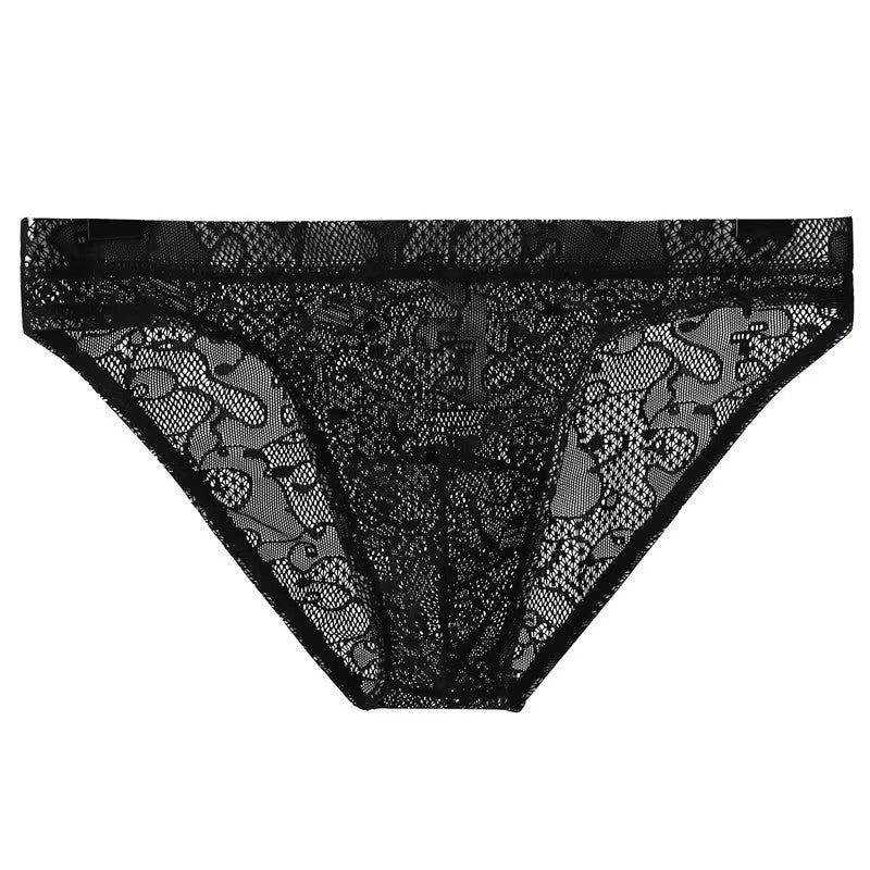 Caleçon Homme Sexy en Dentelle Culotte Transparente