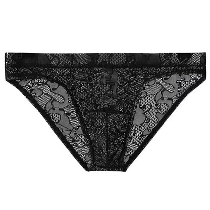 Caleçon Homme Sexy en Dentelle Culotte Transparente