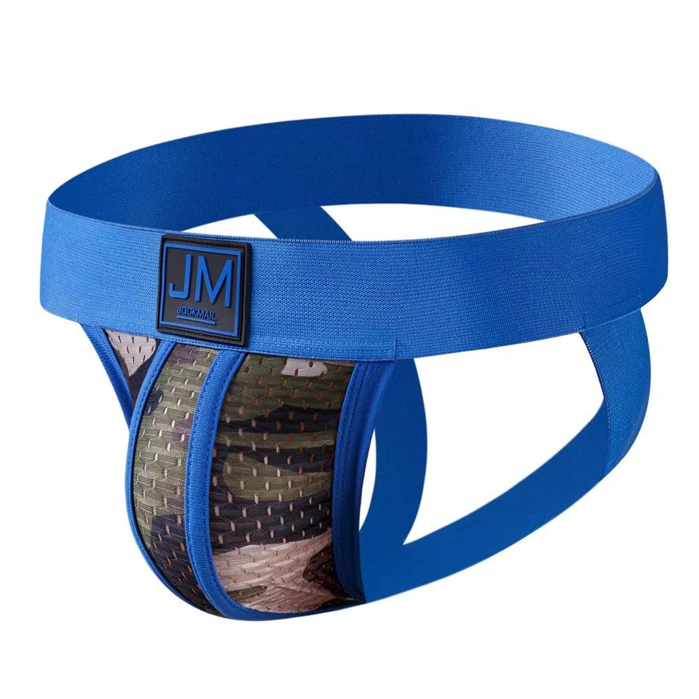 Men Jockstrap Mesh Camouflage Workout Underwear