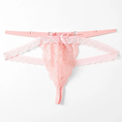 galleryman.com - Sexy Men's Lingerie Lace G-string Thongs Underwear Pink