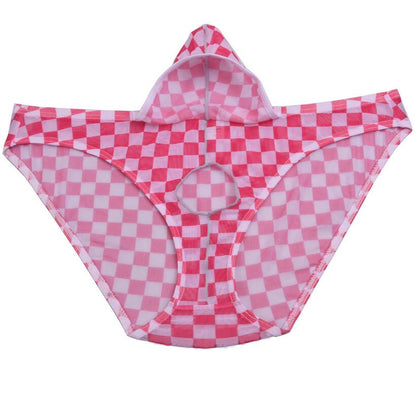 galleryman.com - Men Sexy Briefs Underwear With Front Hole & Cover Pink