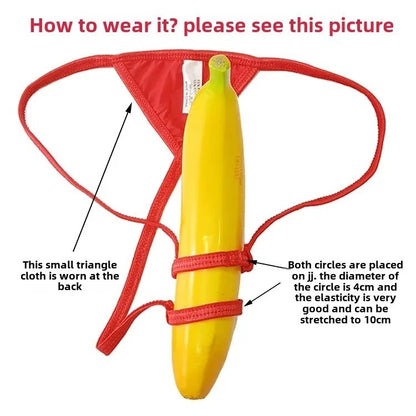 galleryman.com - Thong G-String Rings Support Underwear for Male Member Red