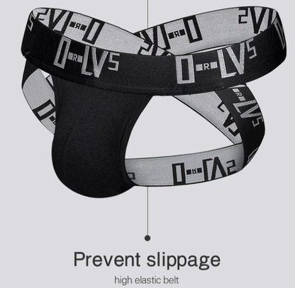 galleryman.com - Men Sexy Cross Jockstrap Underwear Black