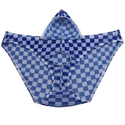 galleryman.com - Men Sexy Briefs Underwear With Front Hole & Cover Blue