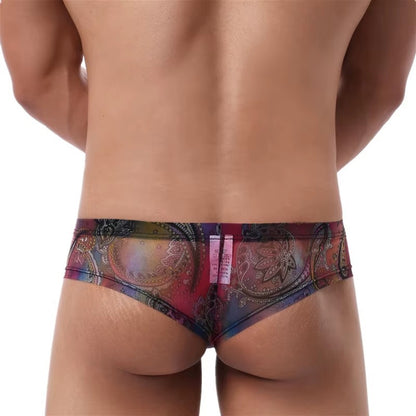galleryman.com - Men Translucent Bohemian Style Briefs Underwear Rainbow