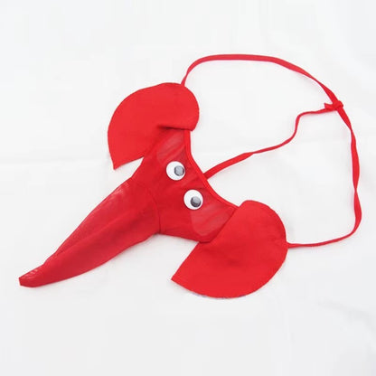 galleryman.com - Men's Funny Sexy Elephant Nose G-string Underwear Red