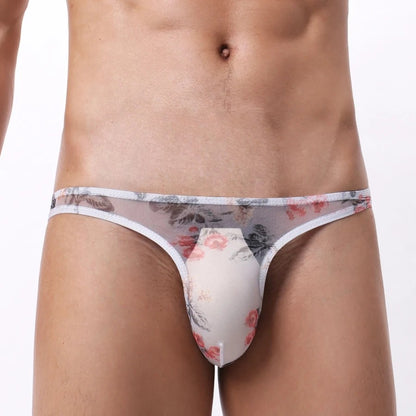 Men's Sexy Translucent Bohemian Briefs Panties Underwear