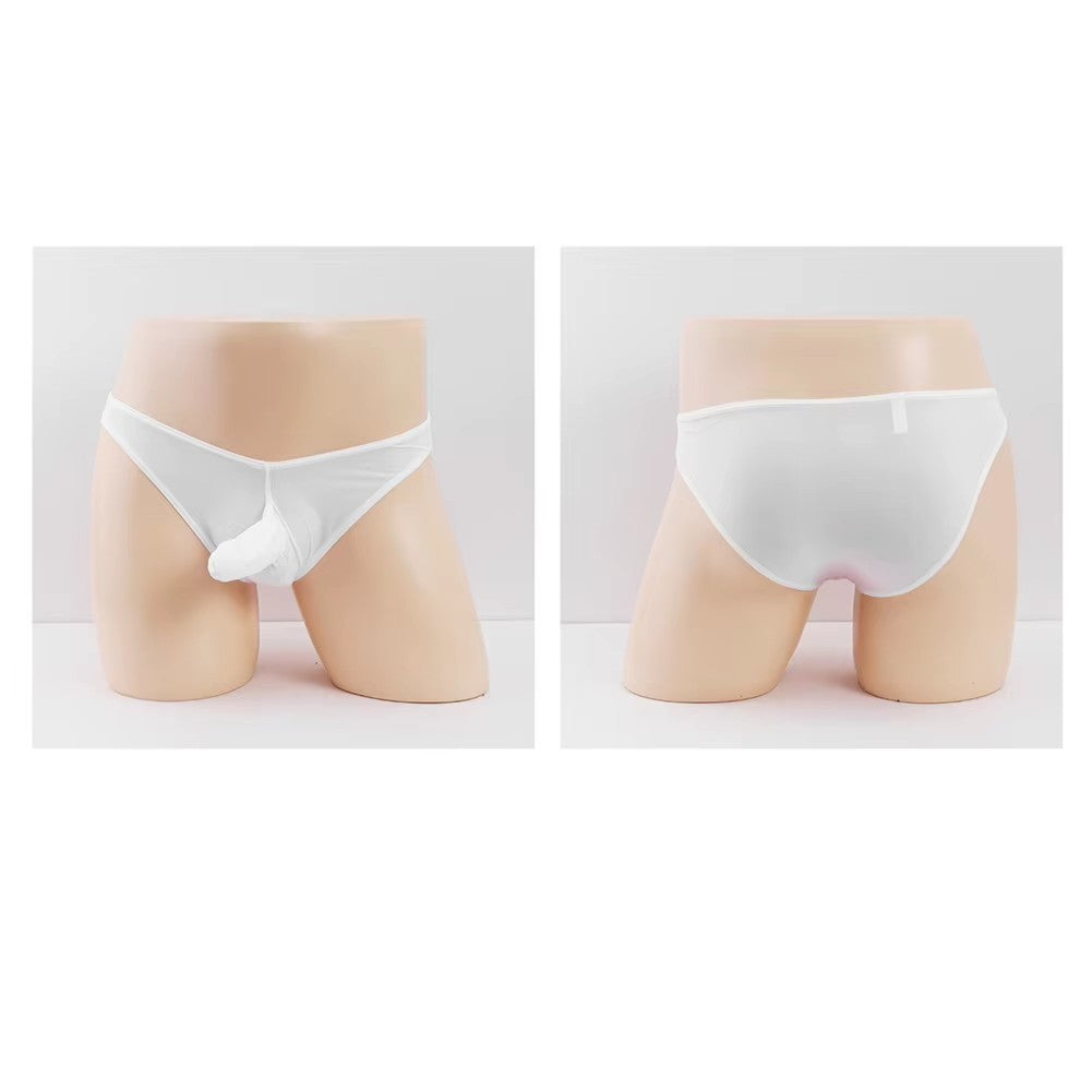 Herren Eis Seide Transparent Elefantenrüssel Slip Unterwäsche