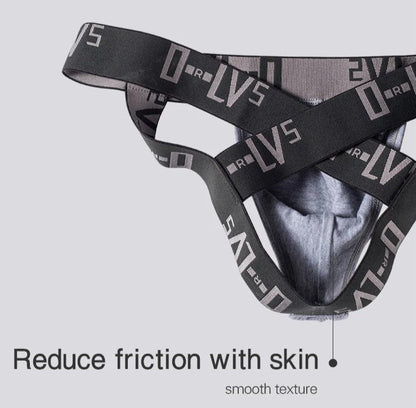 galleryman.com - Men Sexy Cross Jockstrap Underwear Gray