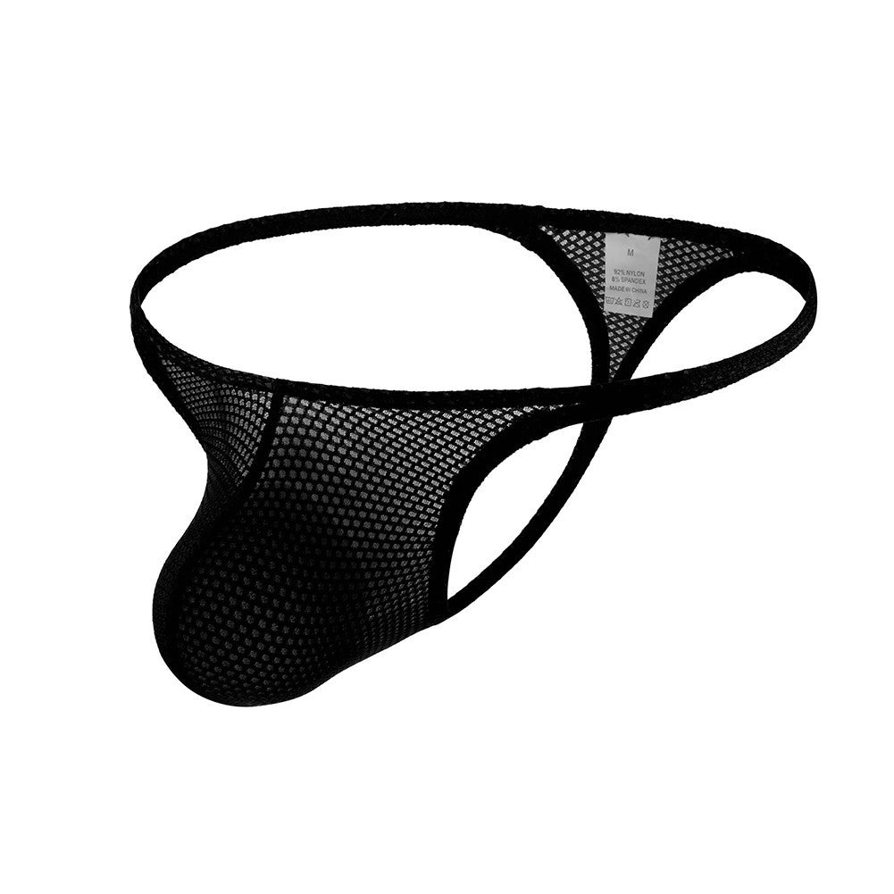 galleryman.com- Sexy Mesh Thongs Underwear for Men Black