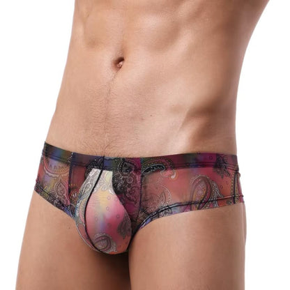 galleryman.com - Men Translucent Bohemian Style Briefs Underwear Rainbow