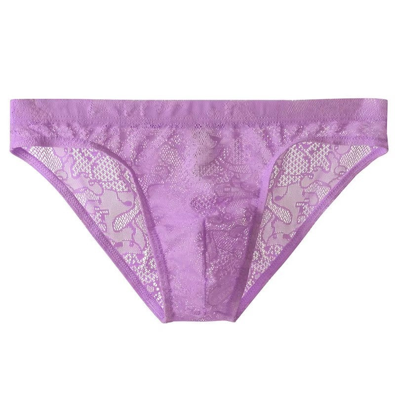 Caleçon Homme Sexy en Dentelle Culotte Transparente