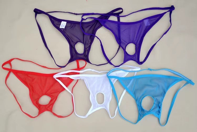 Men Thong G-String Sexy Hole Underwear