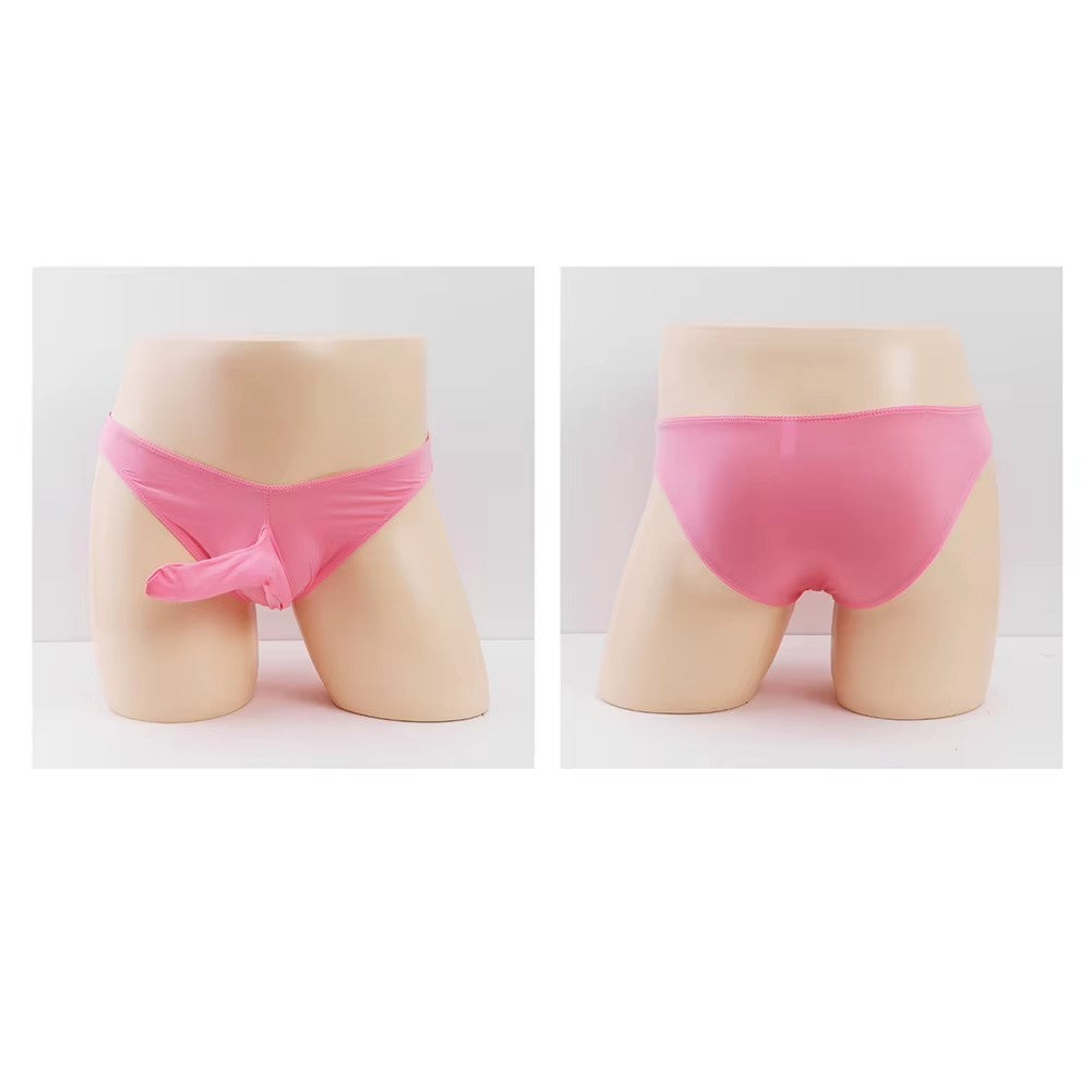 Herren Eis Seide Transparent Elefantenrüssel Slip Unterwäsche