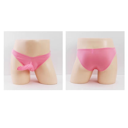 Herren Eis Seide Transparent Elefantenrüssel Slip Unterwäsche