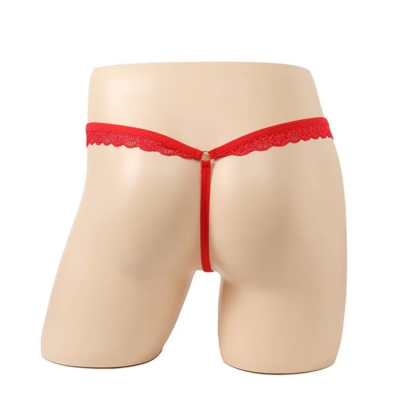 Men's Fashion Lace Sheer G-String Thong Panties