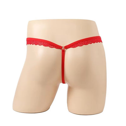 Men's Fashion Lace Sheer G-String Thong Panties