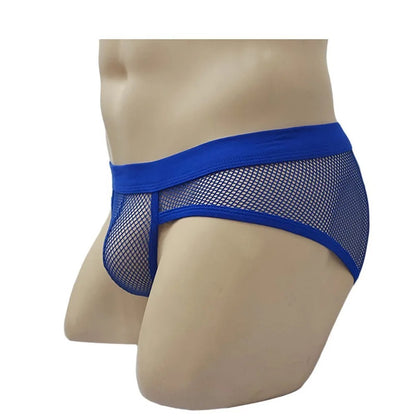 galleryman.com - Men Fishnet Briefs Breathable Underwear Blue