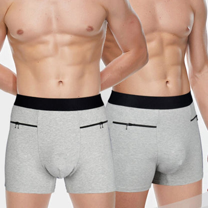 Men Boxer Briefs Underwear with Pockets