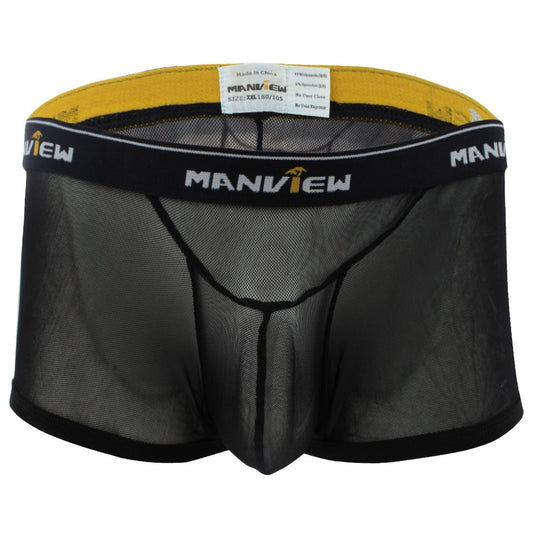 Men Boxer Briefs Translucent Underwear