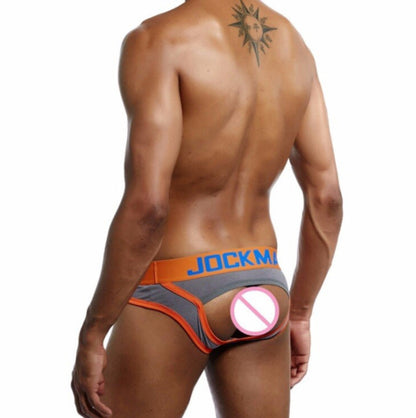galleryman.com- Men Briefs Jockstraps Underwear Gray Orange