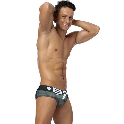 galleryman.com - Men Briefs Camouflage Underwear Gray