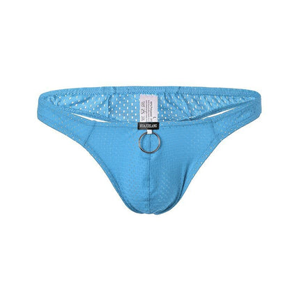 galleryman.com - Men Mesh Thong Underwear Blue