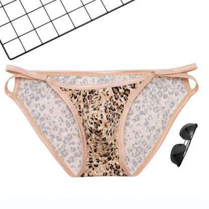 Men's Sexy Leopard Briefs Low Rise Underwear
