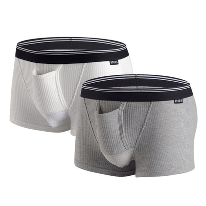 Men’s Breathable Boxer Briefs with Front Pouch Support Underwear