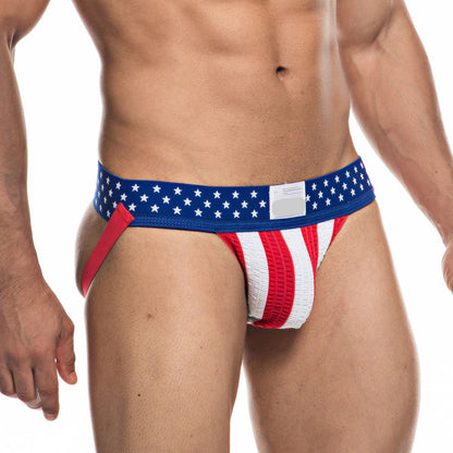 galleryman.com - Men Jockstrap Athletic Supporters Underwear US Flag