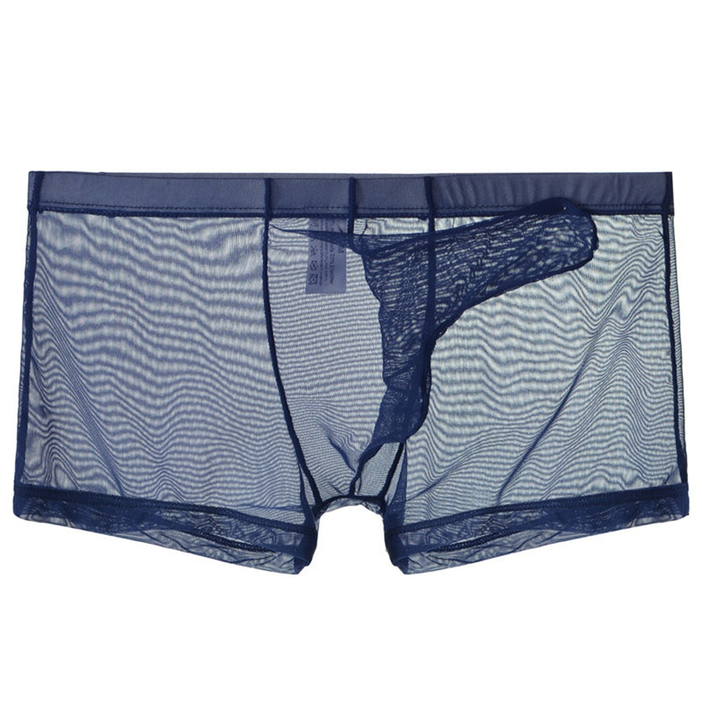 Sexy Men Translucent Boxer Briefs Elephant Nose