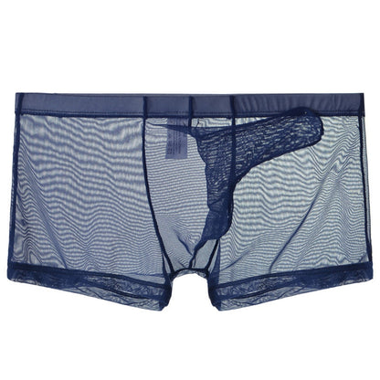 Men's Sexy Translucent Boxer Briefs Elephant Nose Underwear