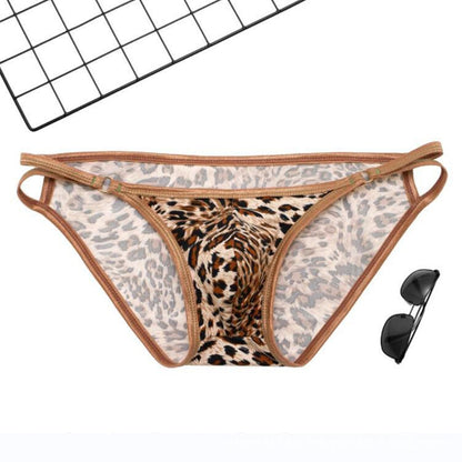 Men's Sexy Leopard Briefs Low Rise Underwear