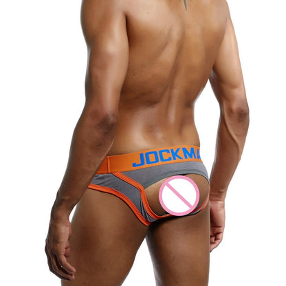 galleryman.com- Men Briefs Jockstraps Underwear Gray Orange