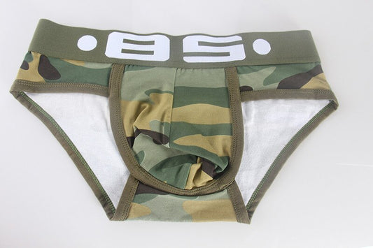 galleryman.com - Men Briefs Camouflage Underwear Green