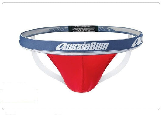 galleryman.com - Men Jockstraps Elastic Waistband Underwear Red