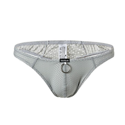 galleryman.com - Men Mesh Thong Underwear Gray