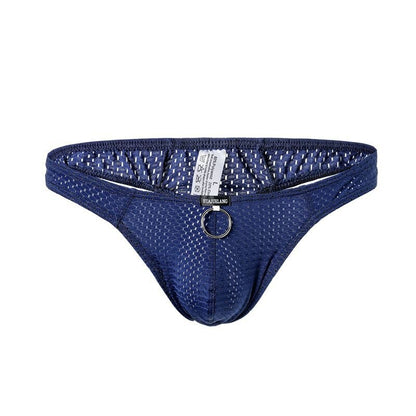 galleryman.com - Men Mesh Thong Underwear Navy