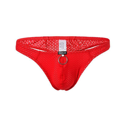 galleryman.com - Men Mesh Thong Underwear Red