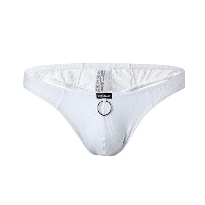 galleryman.com - Men Mesh Thong Underwear White