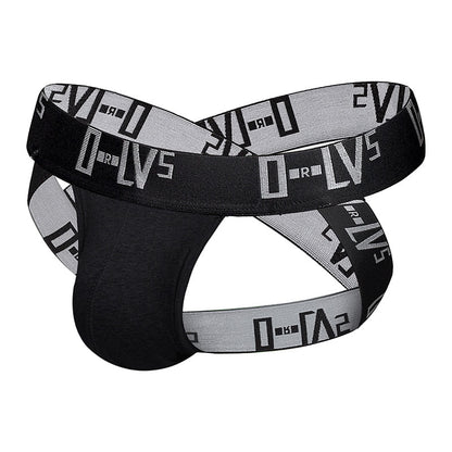 galleryman.com - Men Sexy Cross Jockstrap Underwear Black