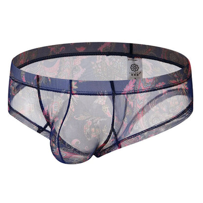 galleryman.com - Men Translucent Bohemian Style Briefs Underwear Navy