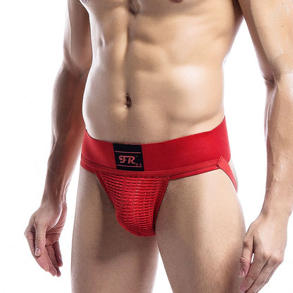 galleryman.com - Men's Stretch Mesh Jockstrap Underwear Red