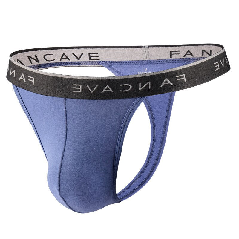 Men Stylist Thong Underwear in Blue by Gallery Man